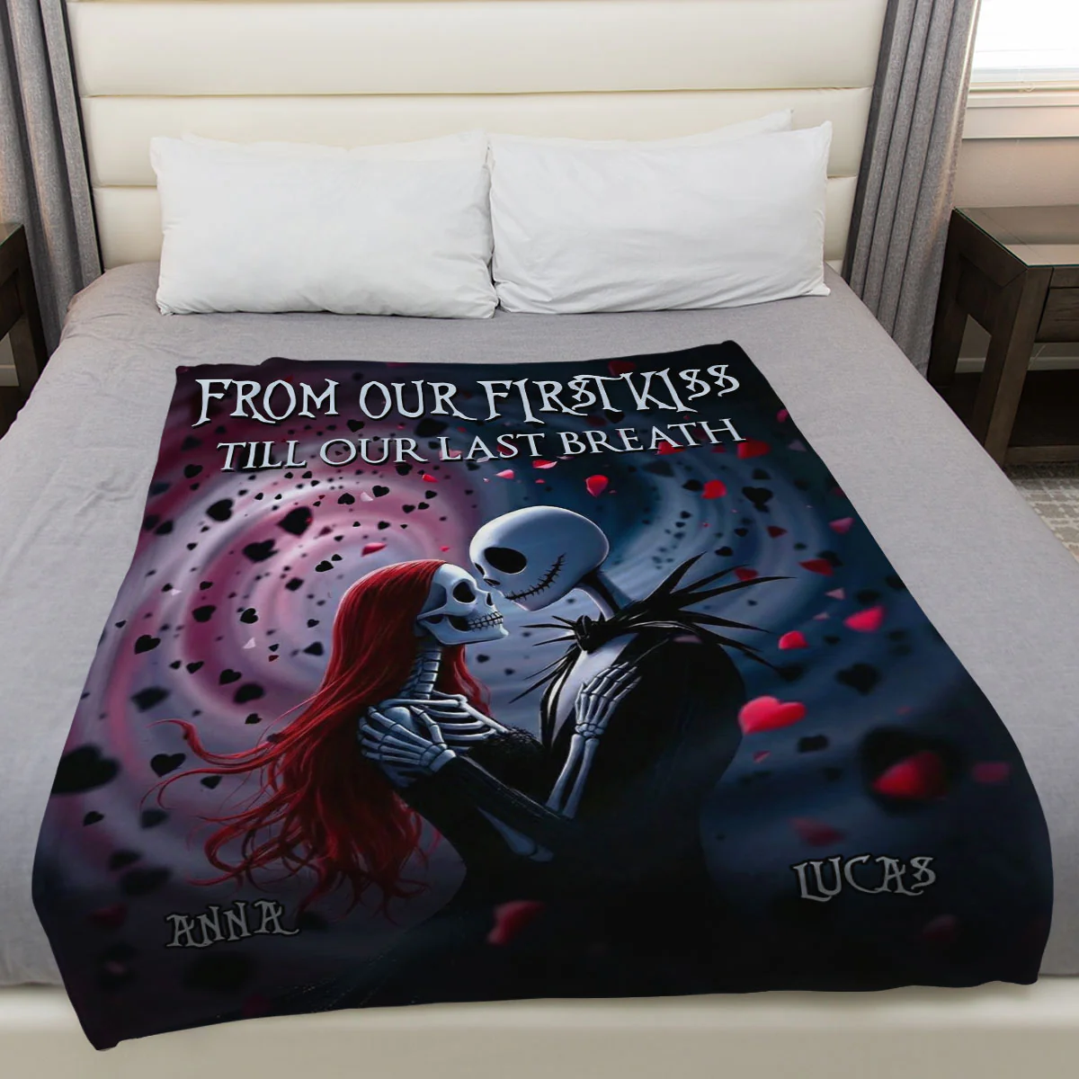 First Kiss To Last Breath - Personalized Custom Fleece Blanket - Image 3