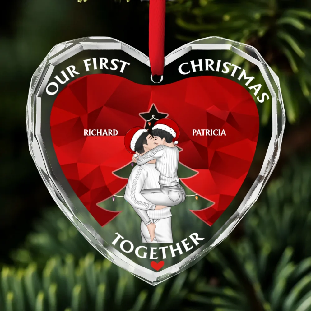 First Love - Personalized Custom Glass Ornament - Image 6