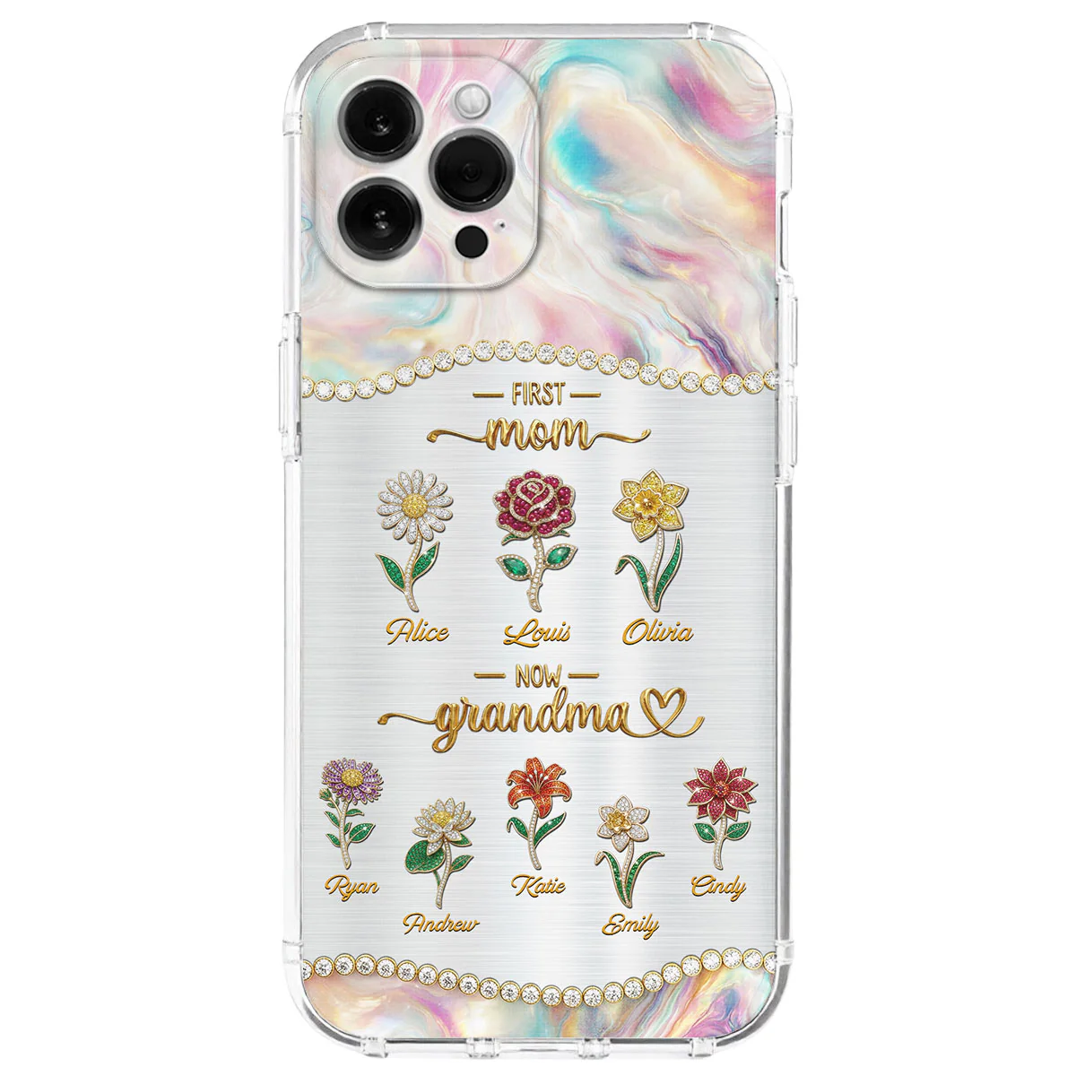 First Mom Now Grandma 2 - Personalized Custom 3D Inflated Effect Phone Case