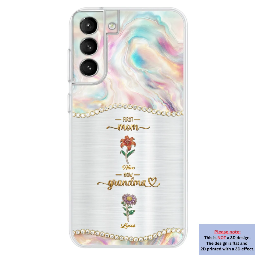 First Mom Now Grandma 2 - Personalized Custom 3D Inflated Effect Phone Case - Image 32