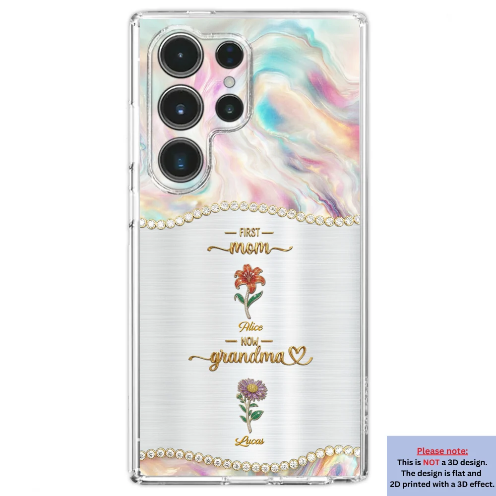 First Mom Now Grandma 2 - Personalized Custom 3D Inflated Effect Phone Case - Image 33