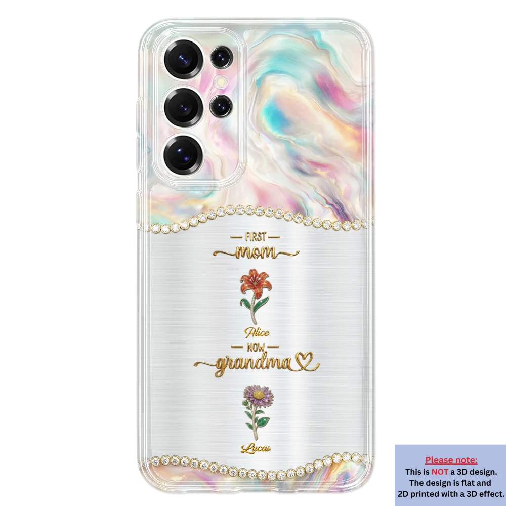 First Mom Now Grandma 2 - Personalized Custom 3D Inflated Effect Phone Case - Image 36