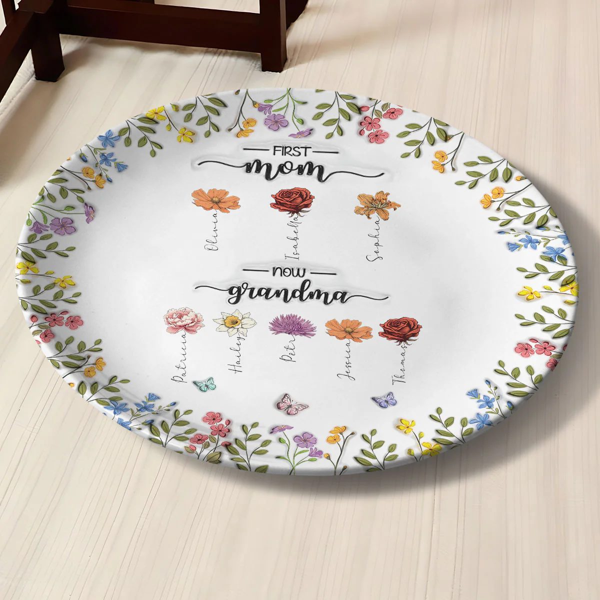 First Mom Now Grandma - Personalized Custom 3D Inflated Effect Plate - Image 2