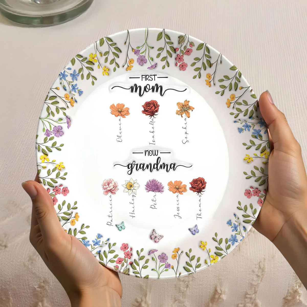 First Mom Now Grandma - Personalized Custom 3D Inflated Effect Plate - Image 4