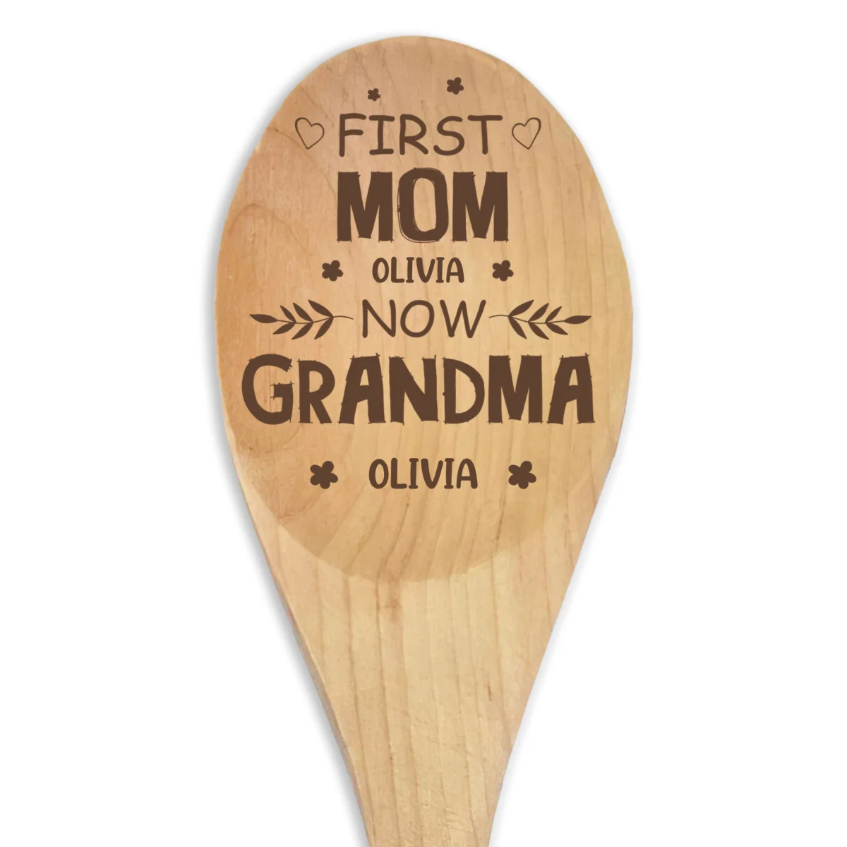 First Mom Now Grandma - Personalized Custom Engraved Wooden Spoon - Image 7
