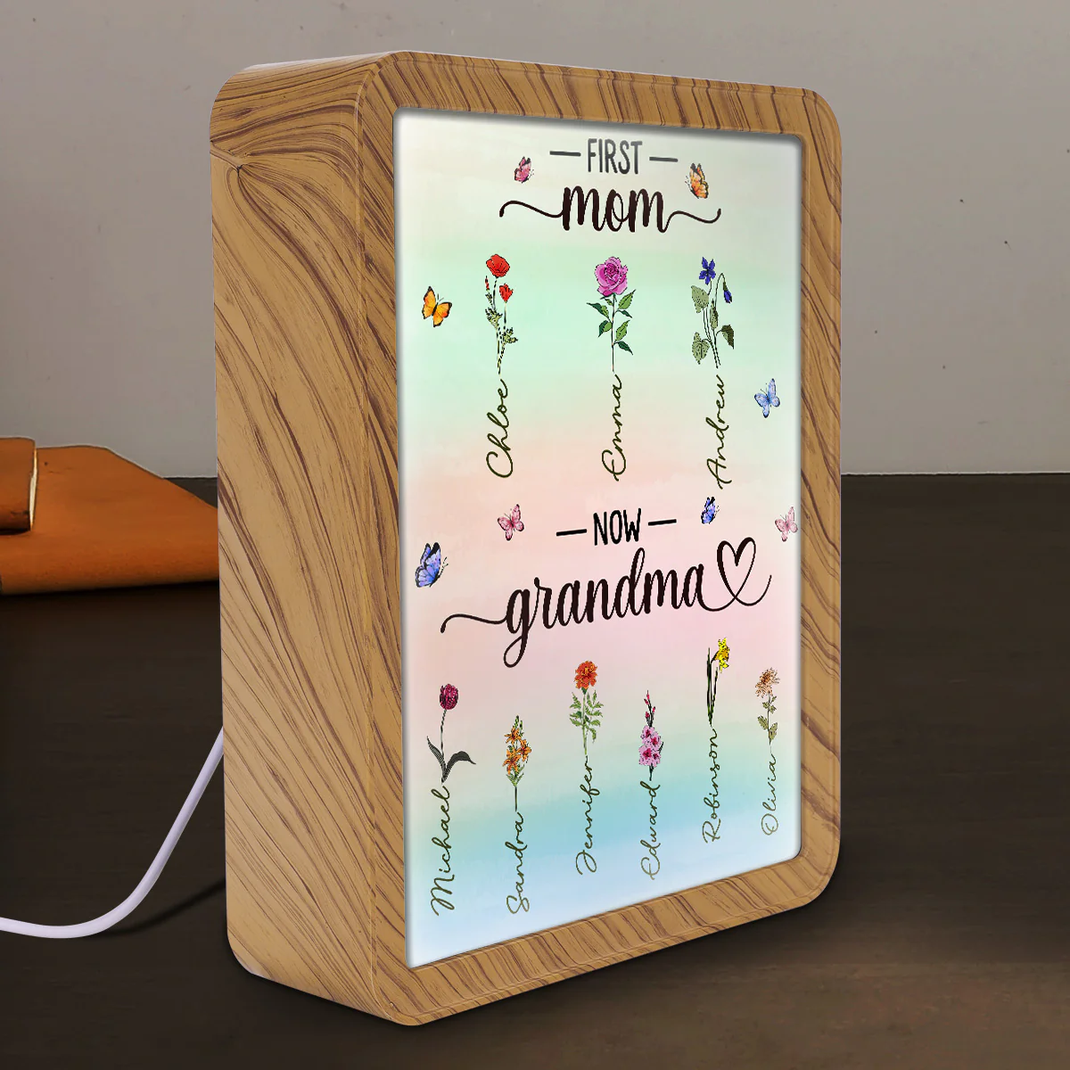 First Mom Now Grandma - Personalized Custom Magic Mirror - Image 2