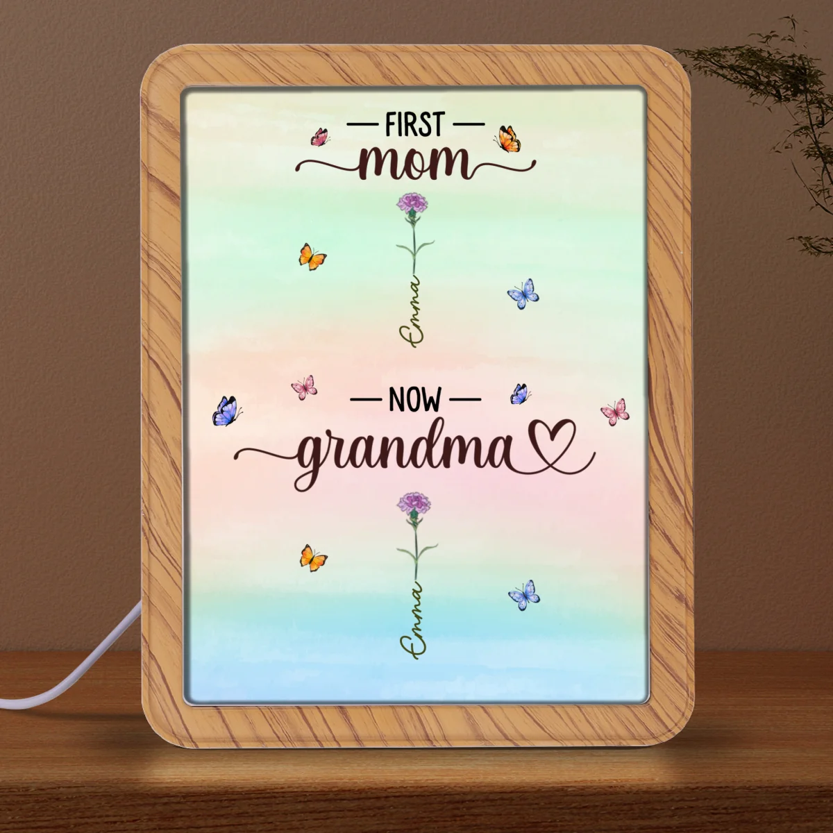 First Mom Now Grandma - Personalized Custom Magic Mirror - Image 7