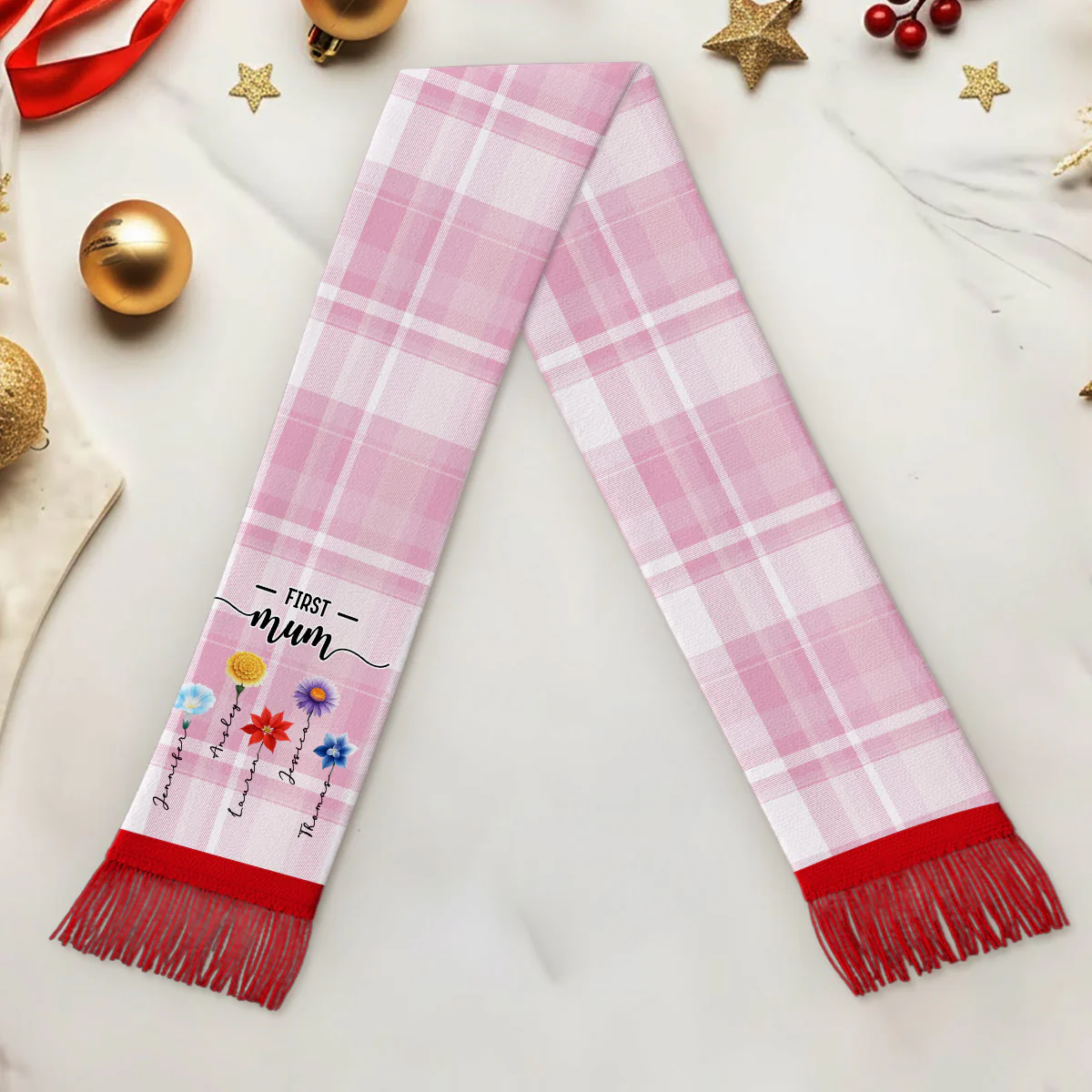 First Mom Now Grandma - Personalized Custom Scarf - Image 3