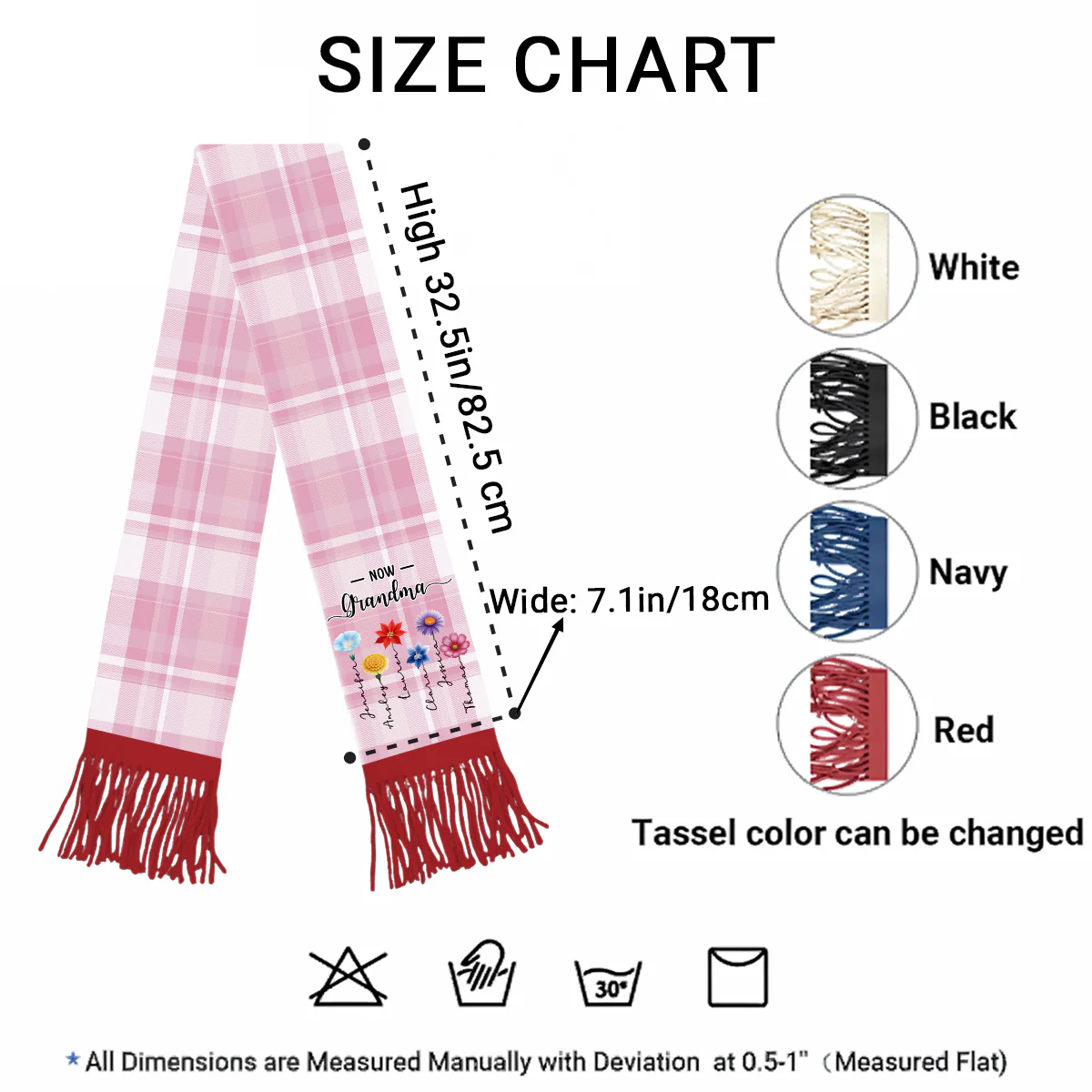 First Mom Now Grandma - Personalized Custom Scarf - Image 5