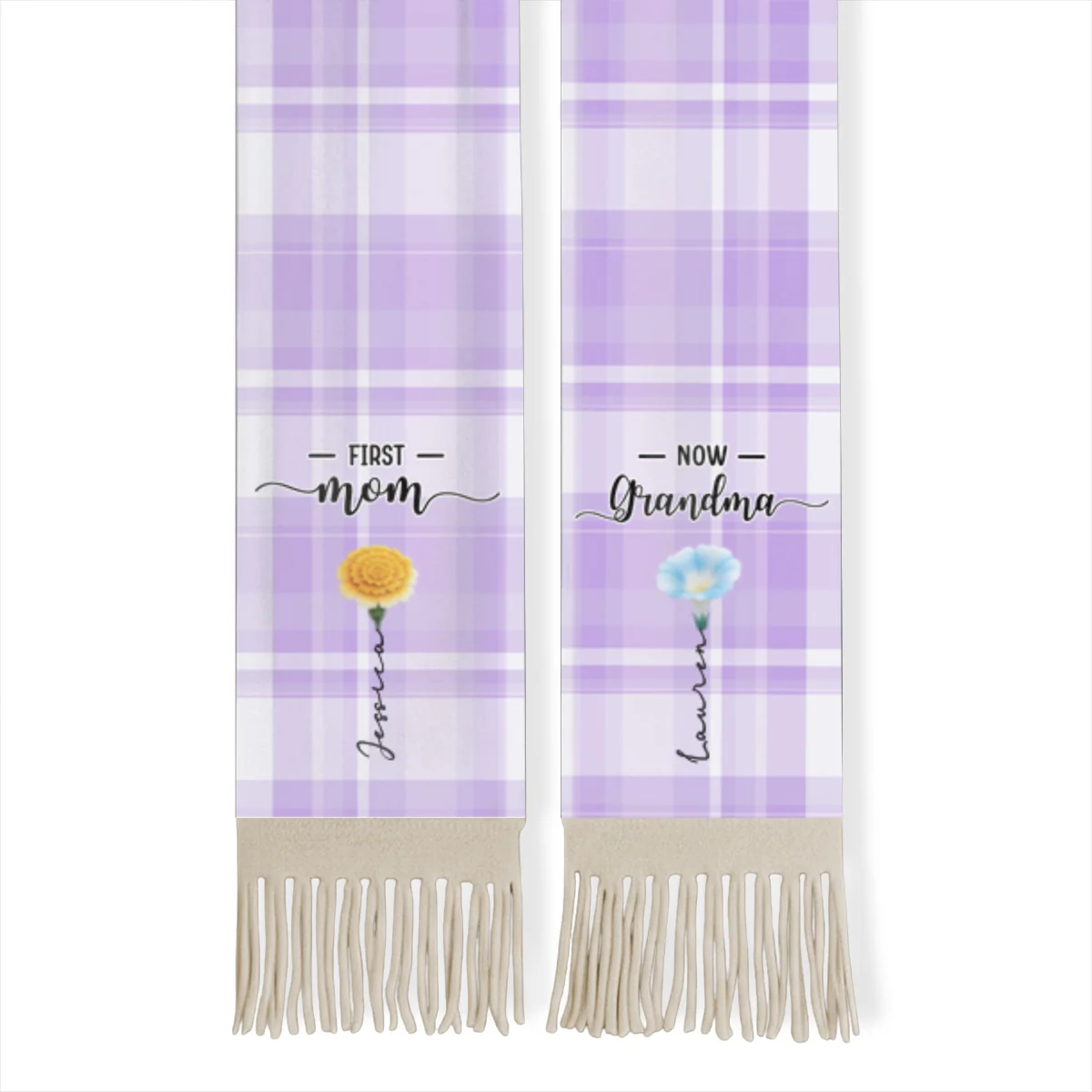 First Mom Now Grandma - Personalized Custom Scarf - Image 8