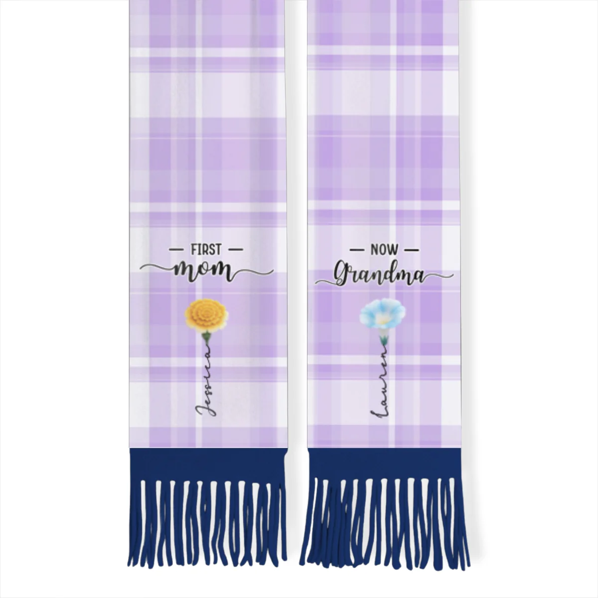 First Mom Now Grandma - Personalized Custom Scarf - Image 9