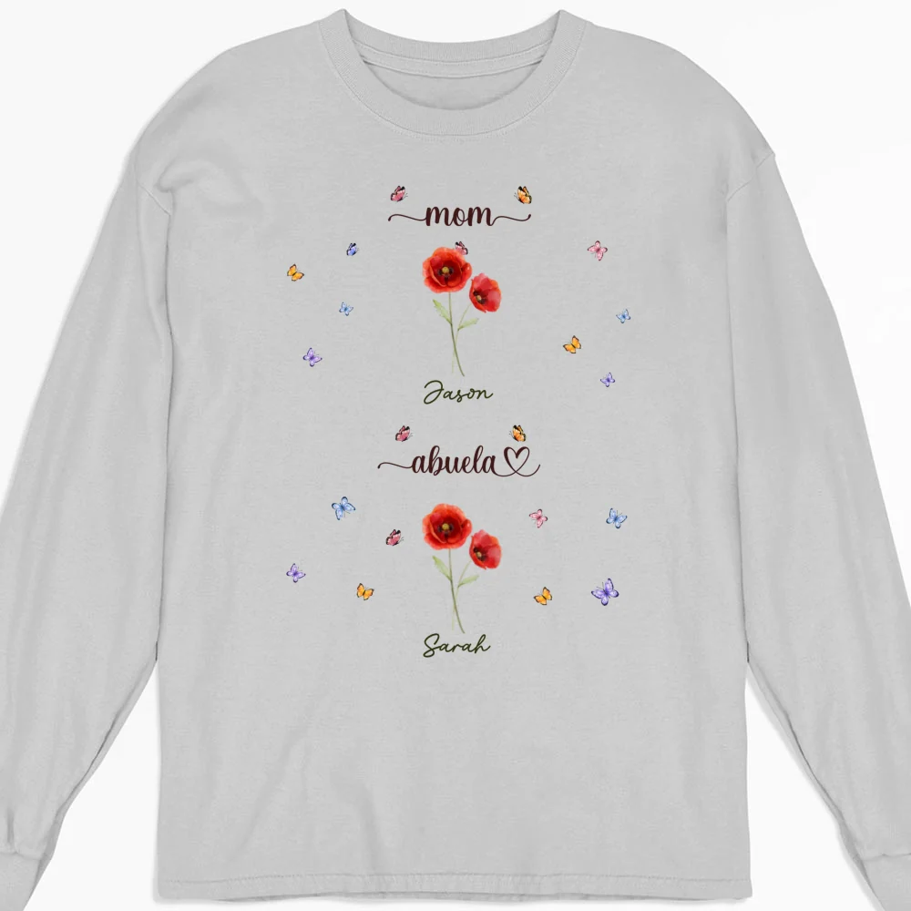 First Mom Now Grandma - Personalized Custom Shirt - Image 11