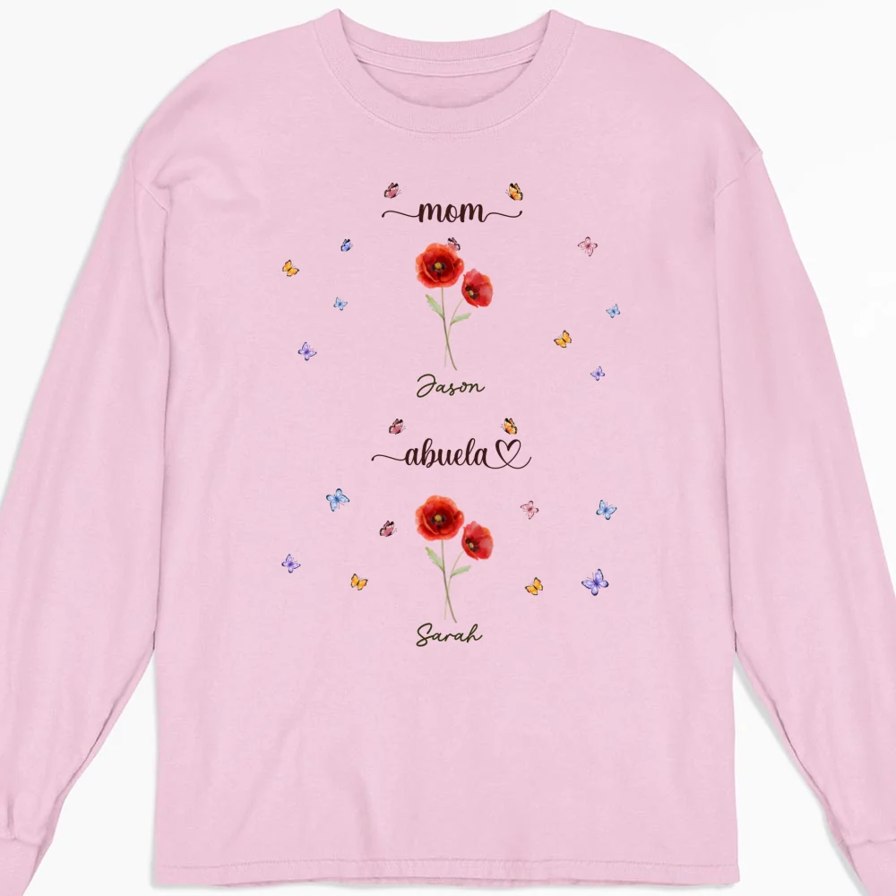 First Mom Now Grandma - Personalized Custom Shirt - Image 12