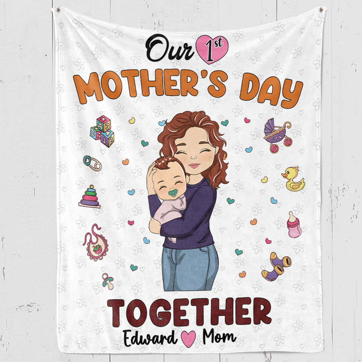 First Mother Day - Personalized Custom Fleece Blanket - Image 4