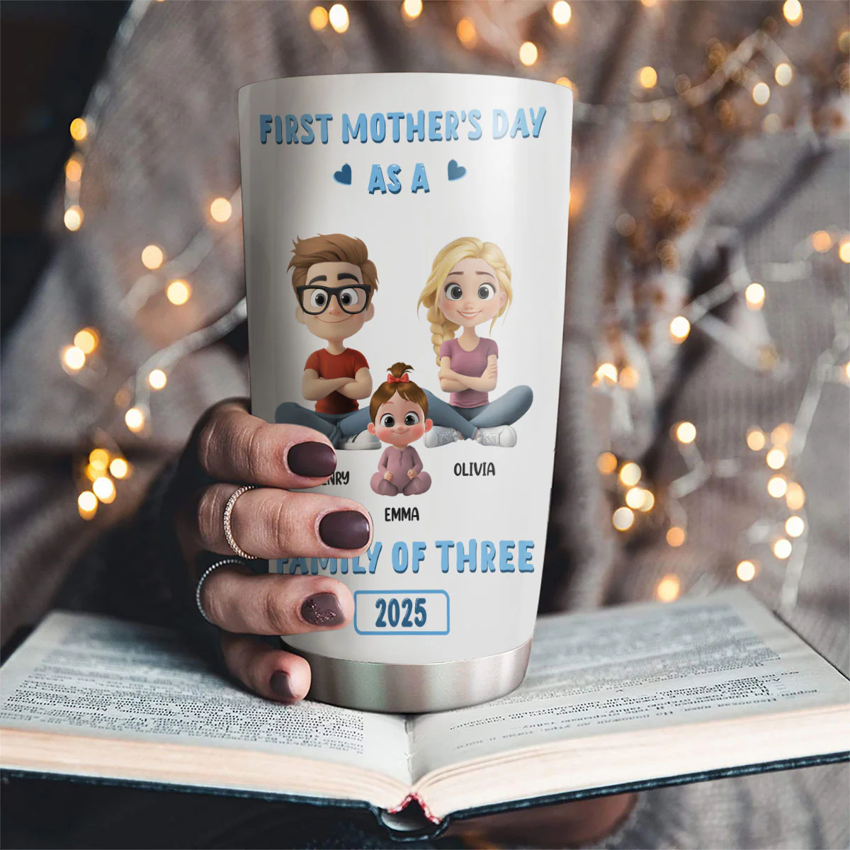 First Mother Day - Personalized Custom Tumbler - Image 2