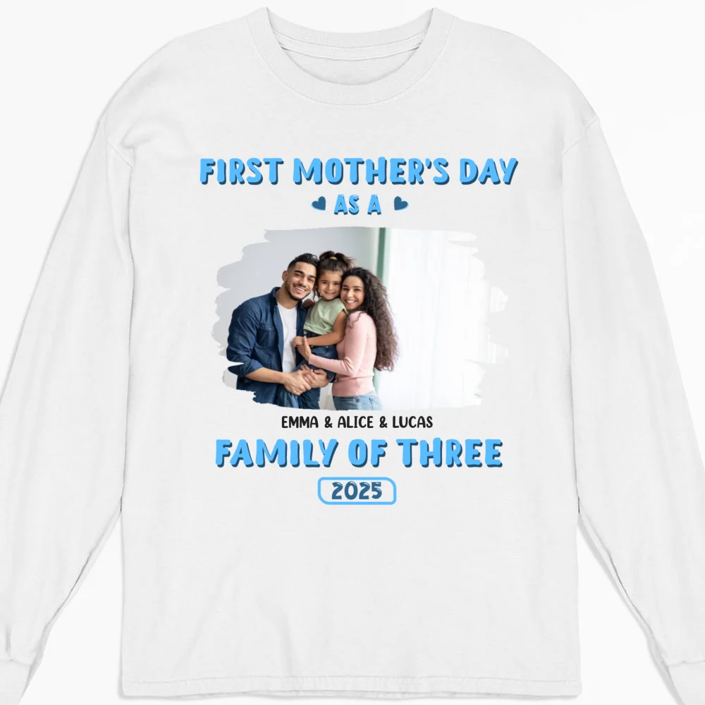 First Mother Day Photo - Personalized Custom Shirt - Image 11