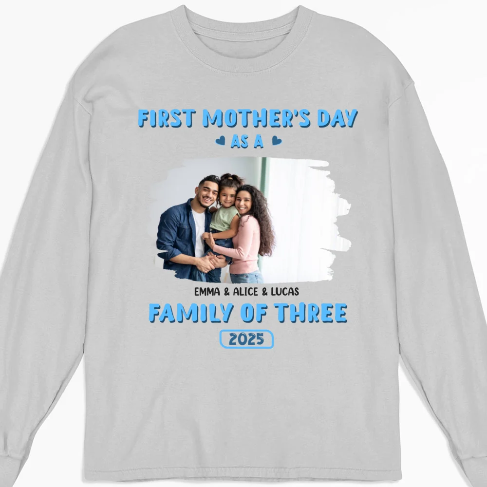 First Mother Day Photo - Personalized Custom Shirt - Image 12