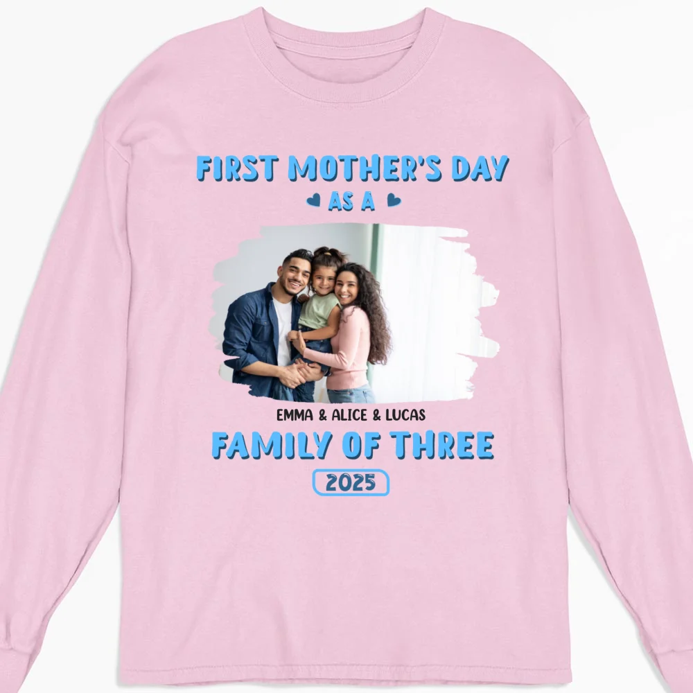 First Mother Day Photo - Personalized Custom Shirt - Image 13