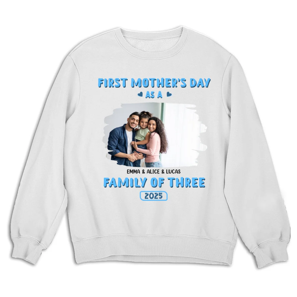First Mother Day Photo - Personalized Custom Shirt - Image 14