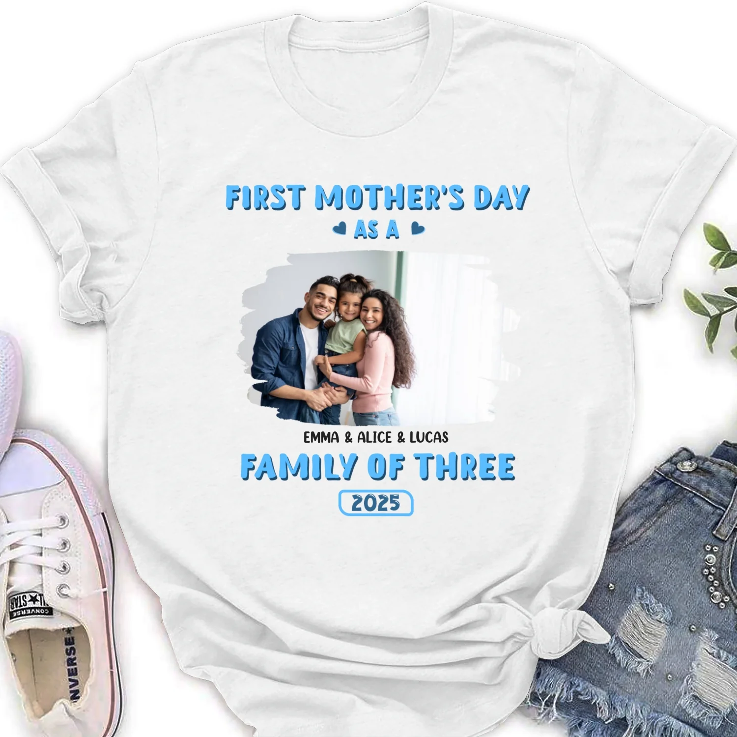 First Mother Day Photo - Personalized Custom Shirt - Image 17