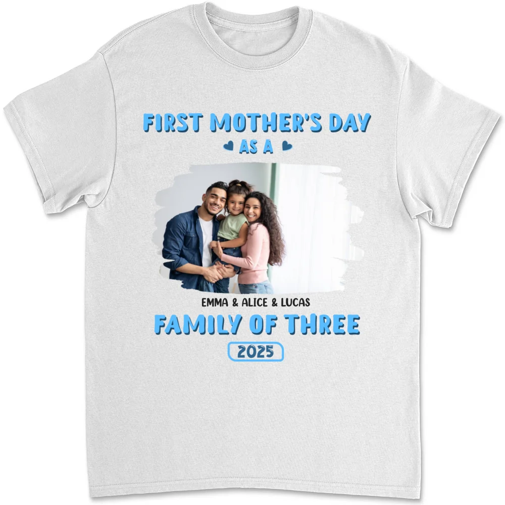 First Mother Day Photo - Personalized Custom Shirt - Image 7
