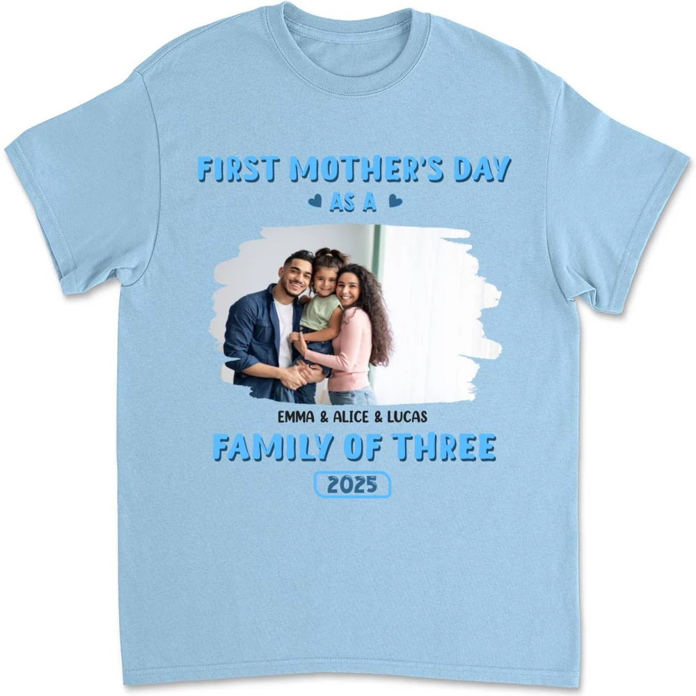 First Mother Day Photo - Personalized Custom Shirt - Image 9