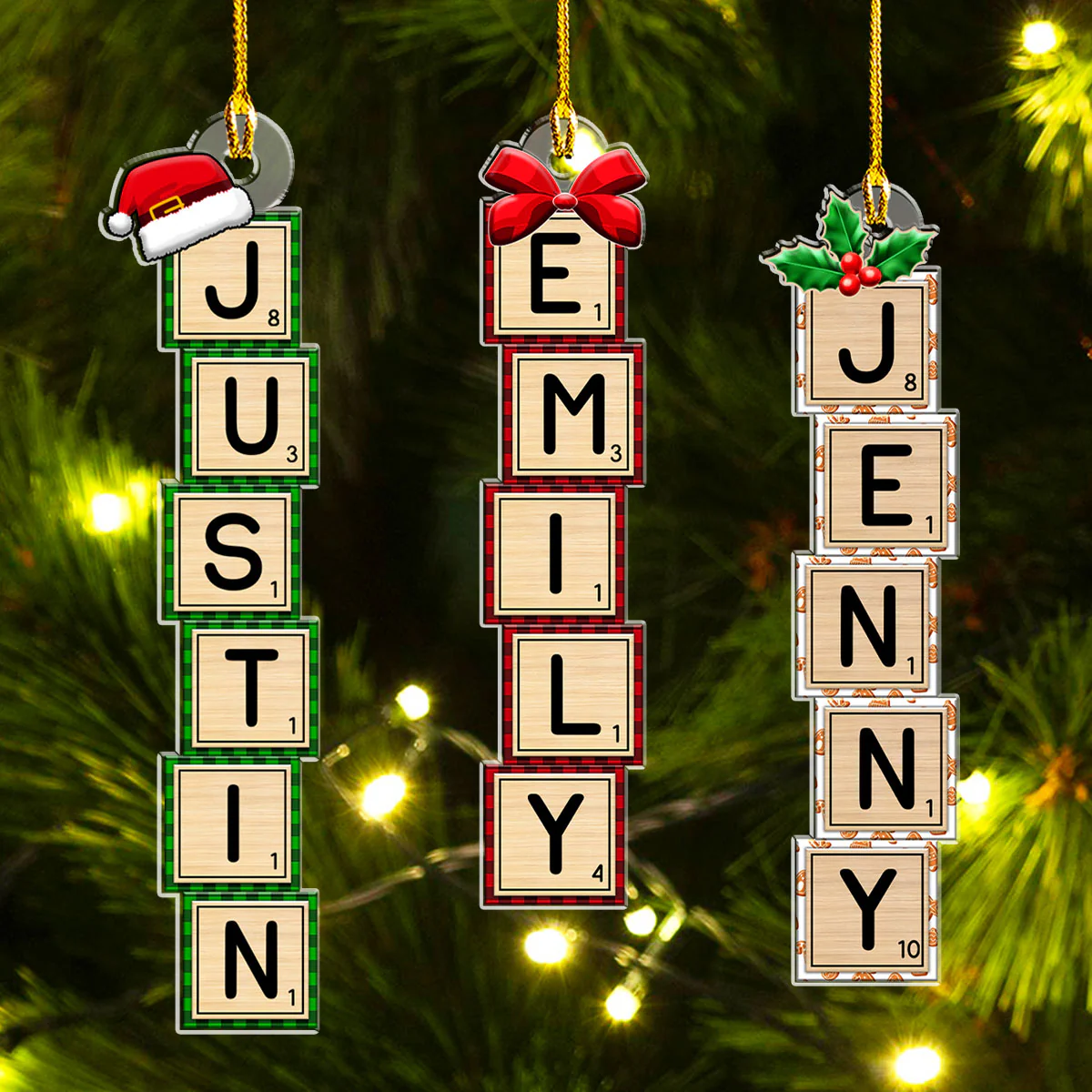 First Snow Box Letter - Personalized Custom Acrylic Ornament - Image 3