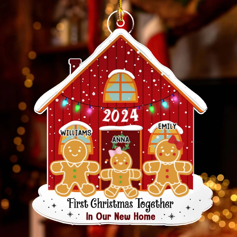 First Time In Our New Home - Personalized Custom Acrylic Ornament - Image 6