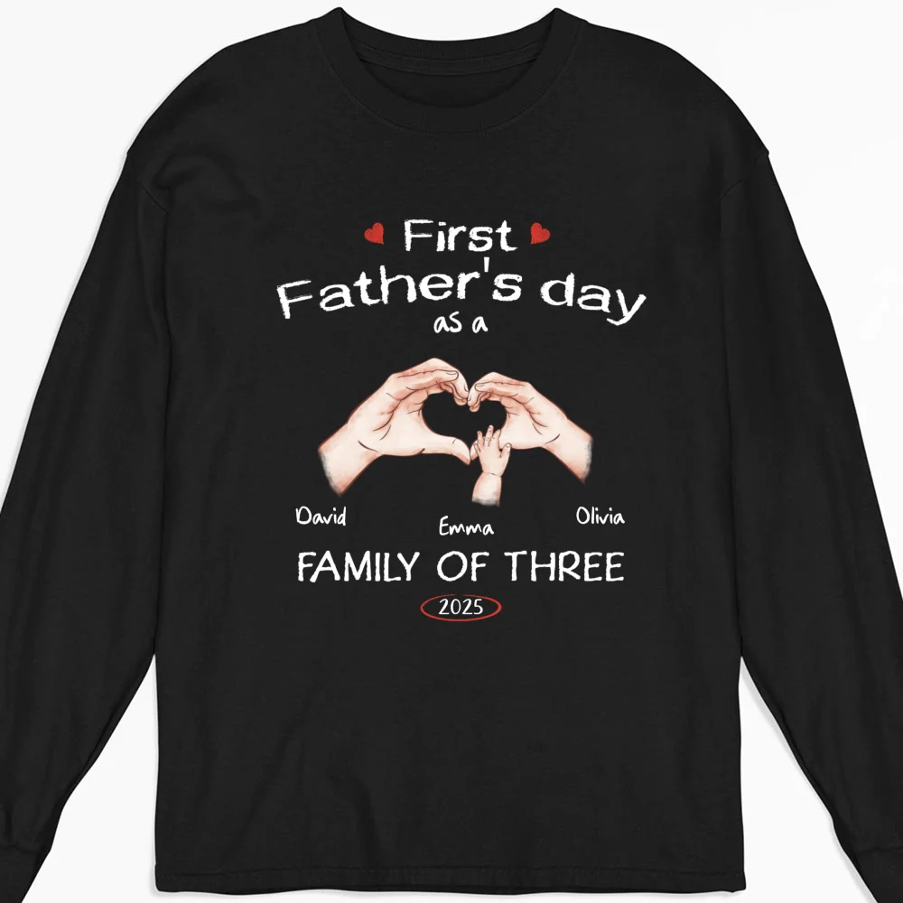 First Year As A Family Of Three - Personalized Custom Shirt - Image 10