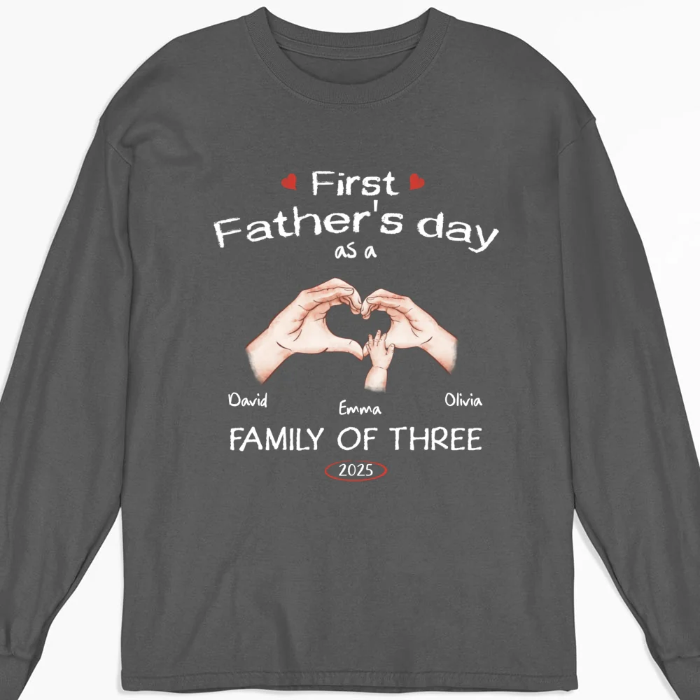 First Year As A Family Of Three - Personalized Custom Shirt - Image 11