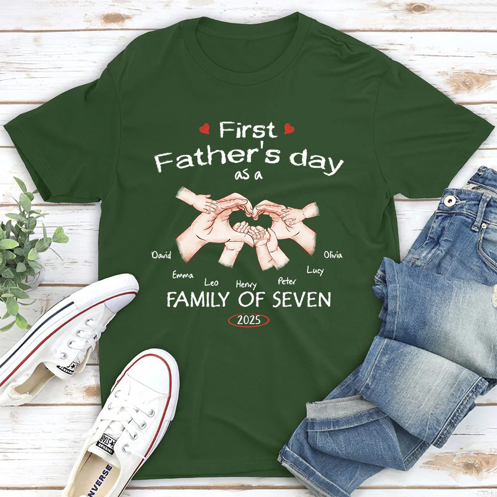 First Year As A Family Of Three - Personalized Custom Shirt - Image 3