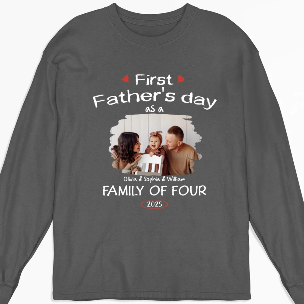 First Year As A Family Of Three Photo - Personalized Custom Shirt - Image 8