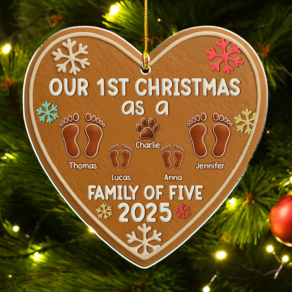 First Year Of Our Family - Personalized Custom Acrylic Ornament - Image 3