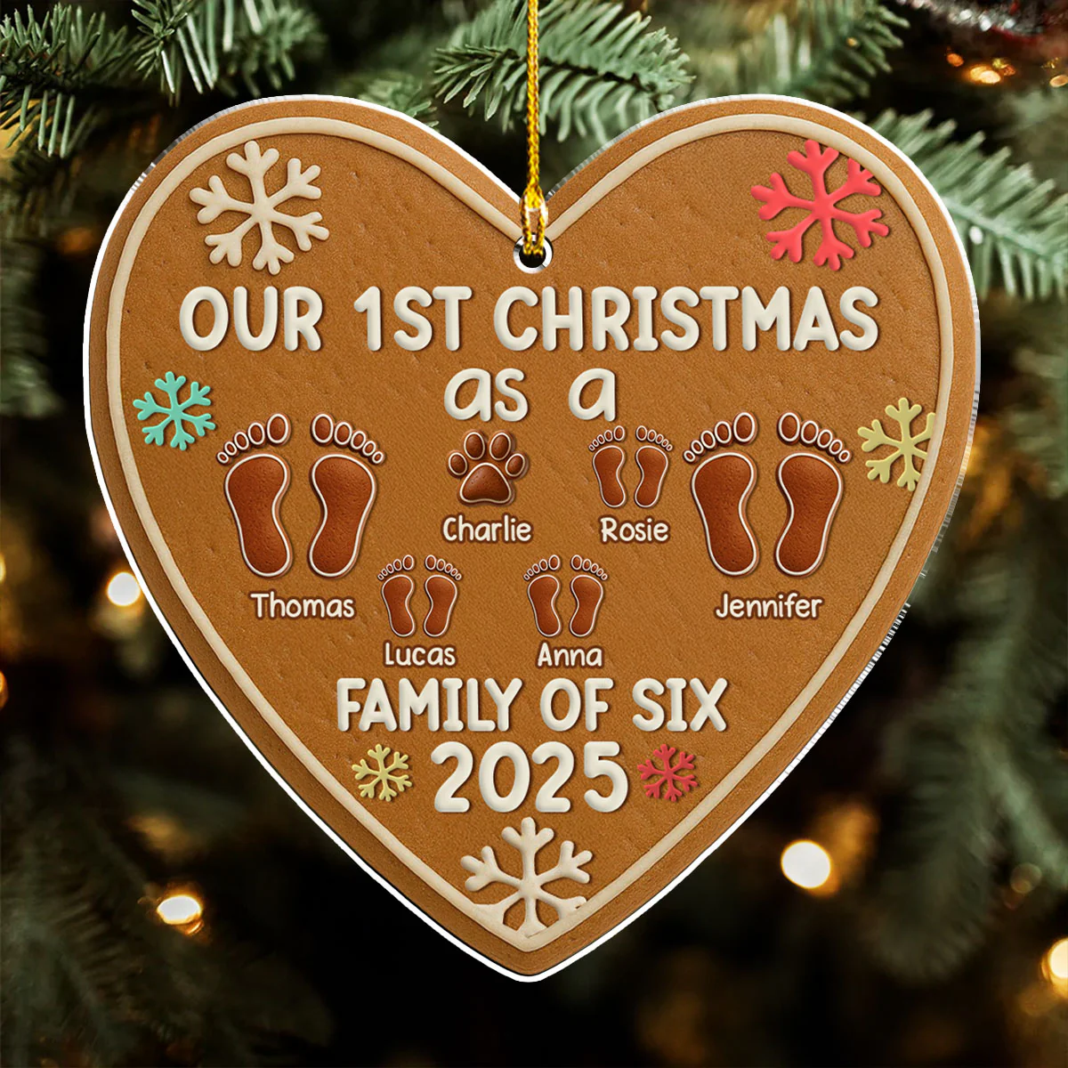 First Year Of Our Family - Personalized Custom Acrylic Ornament - Image 4