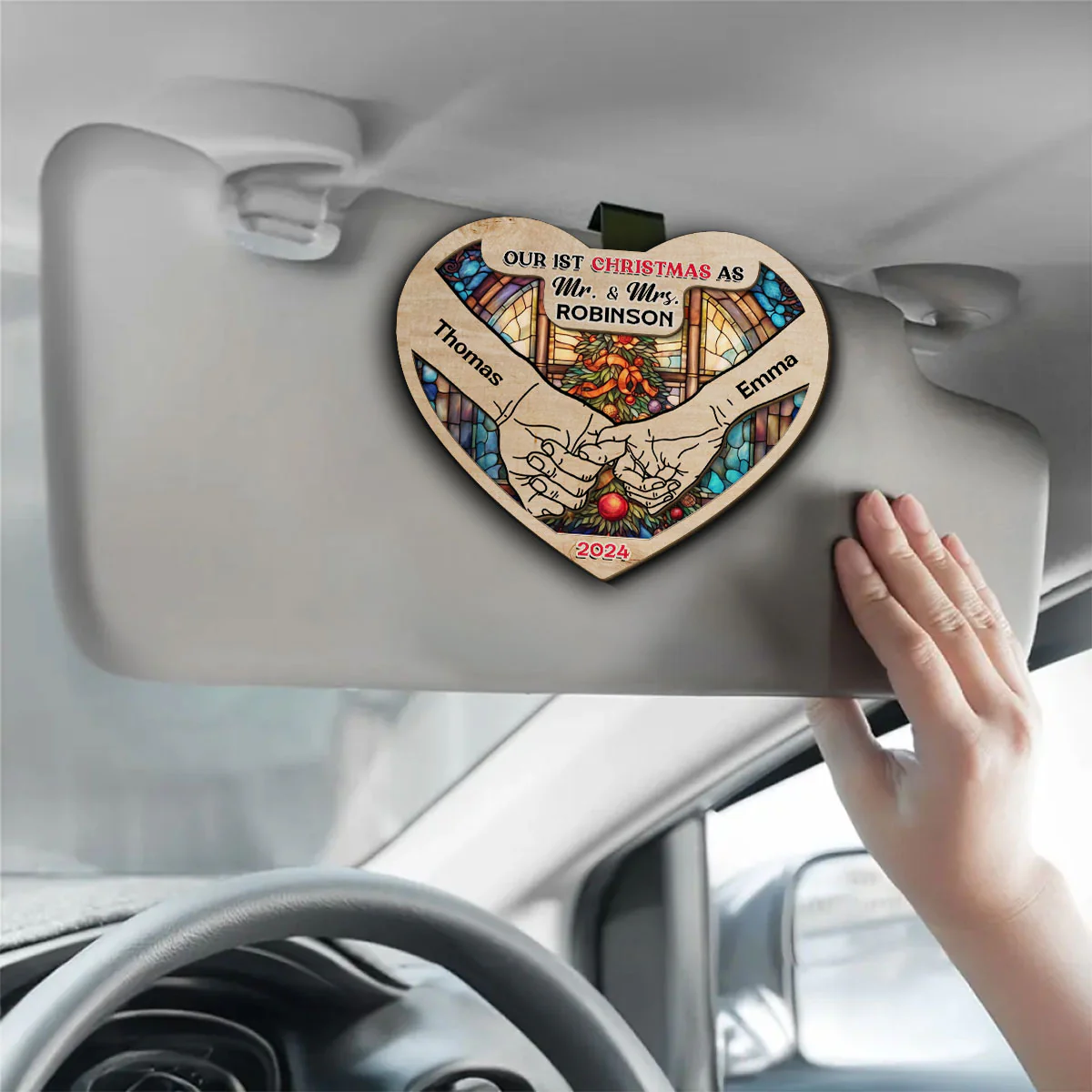 First Year - Personalized Custom Car Visor Clip - Image 2