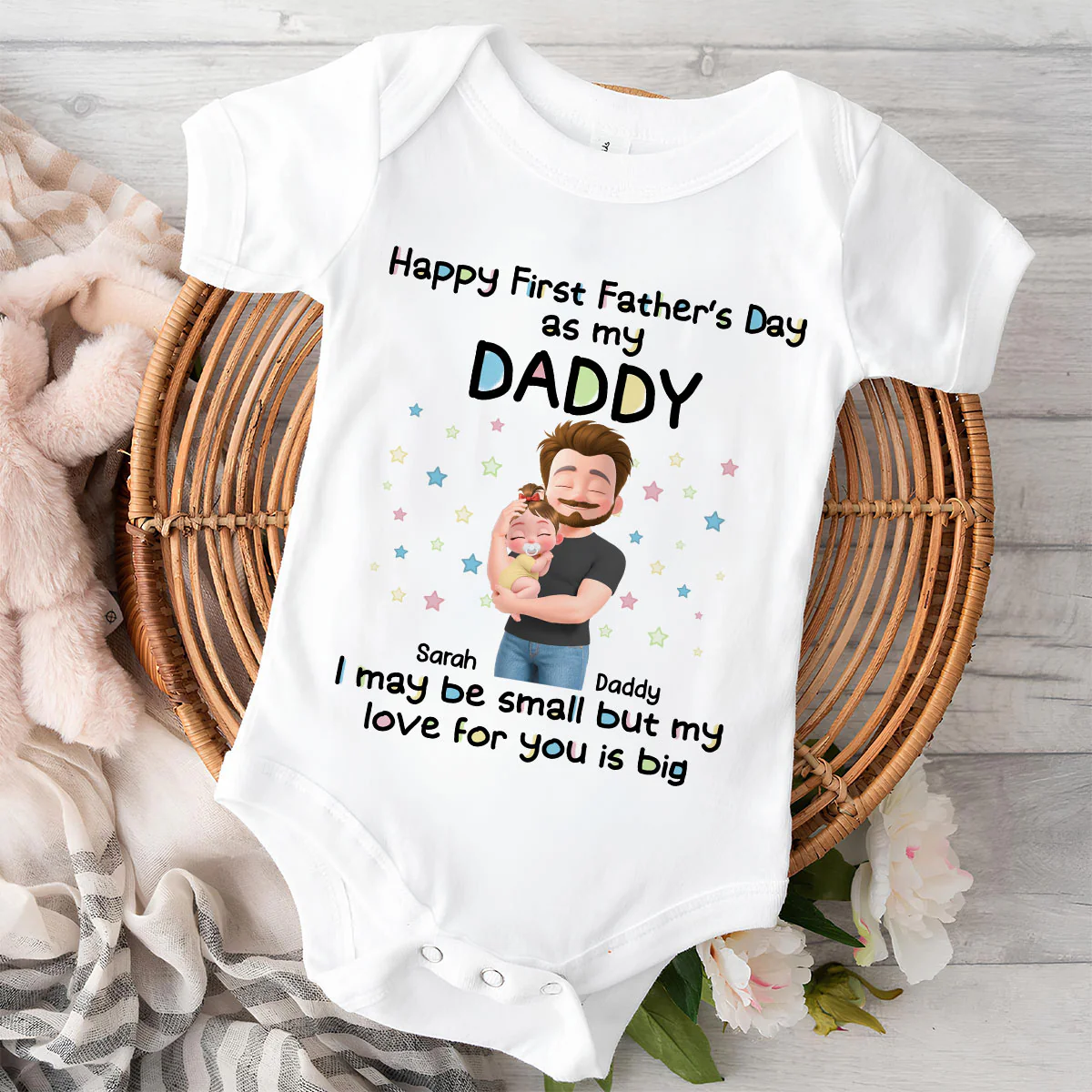 First Year With Baby - Personalized Custom Baby Onesie - Image 2