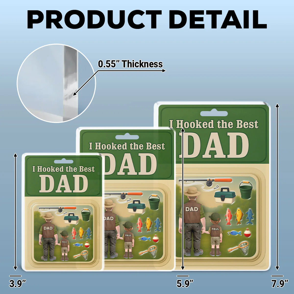 Fishing With Dad - Personalized Custom Acrylic Plaque - Image 5