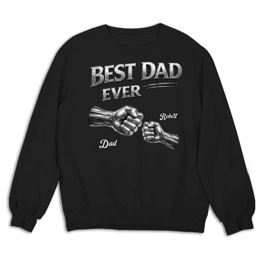 Fist Bump Dad Metal Edition - Personalized Custom Shirt - Image 13
