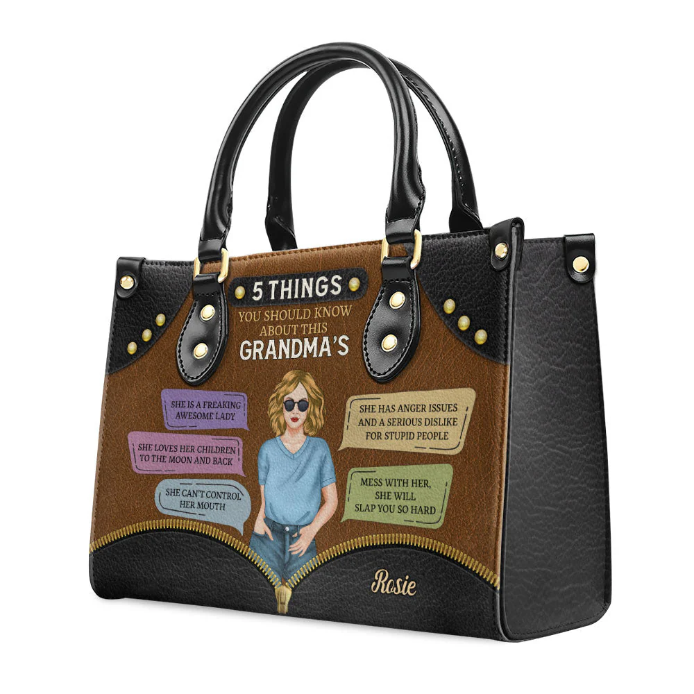 Five Things Should Be Known - Personalized Custom Leather Bag - Image 4