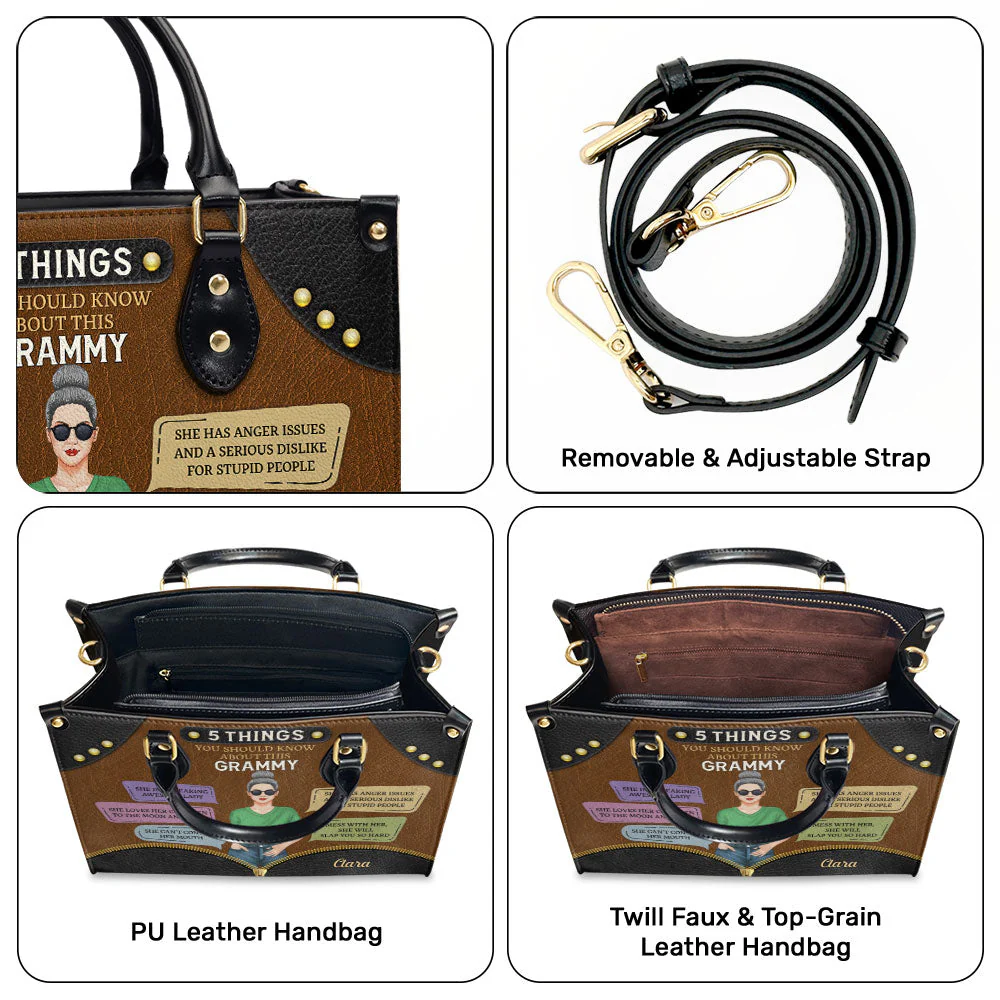 Five Things Should Be Known - Personalized Custom Leather Bag - Image 7