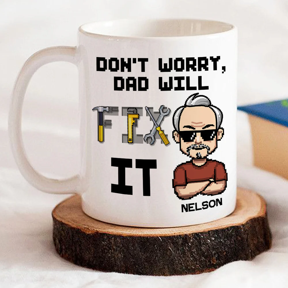 Fix It Pixel - Personalized Custom Coffee Mug - Image 3
