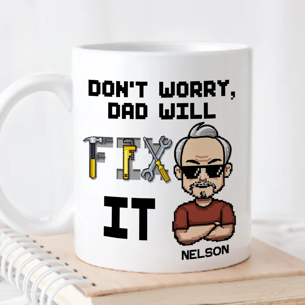 Fix It Pixel - Personalized Custom Coffee Mug - Image 4