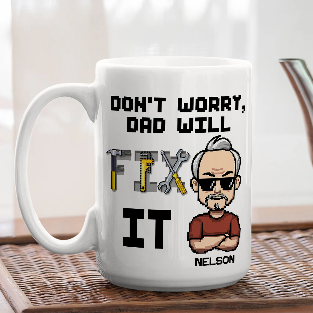 Fix It Pixel - Personalized Custom Coffee Mug - Image 5