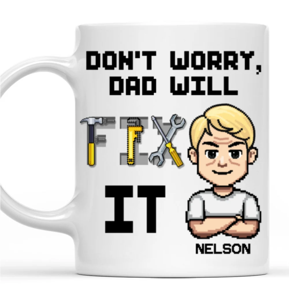 Fix It Pixel - Personalized Custom Coffee Mug - Image 7
