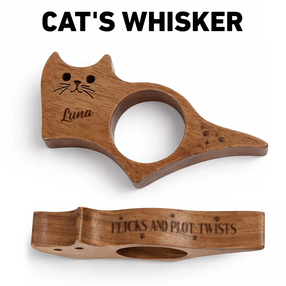 Flicks And Plot Twists - Personalized Custom Cat Book Page Holder - Image 6