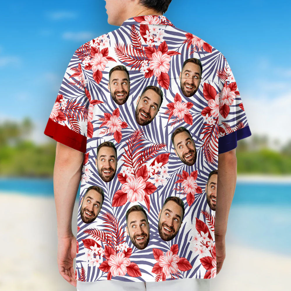 Floral Hawaiian Shirt - Personalized Custom Hawaiian Shirt - Image 4