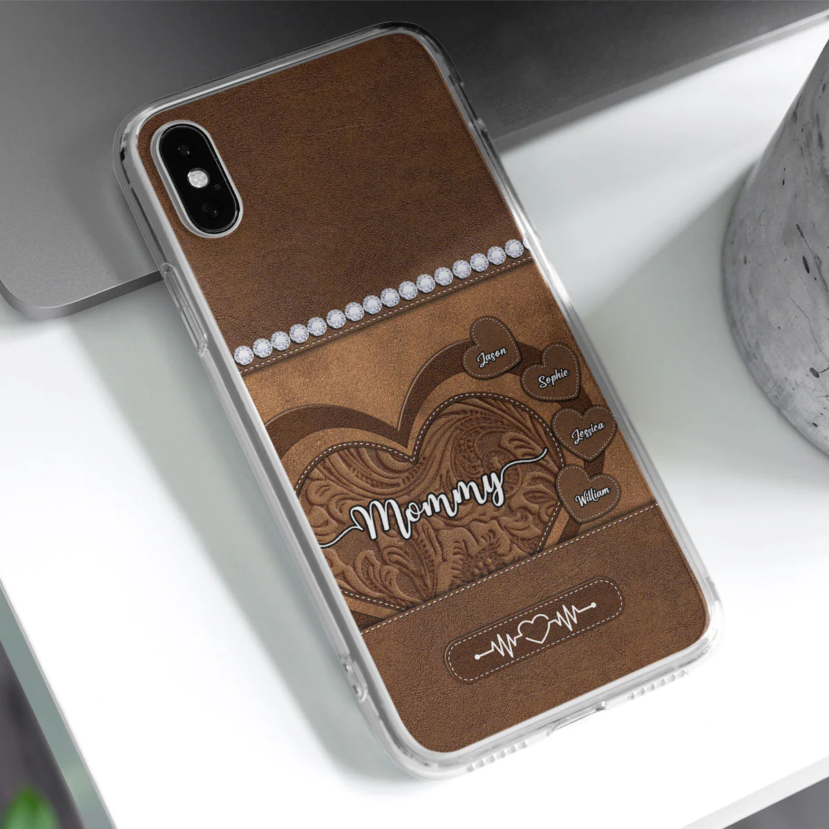 Floral Heart - Personalized Custom Phone Case - Image 2