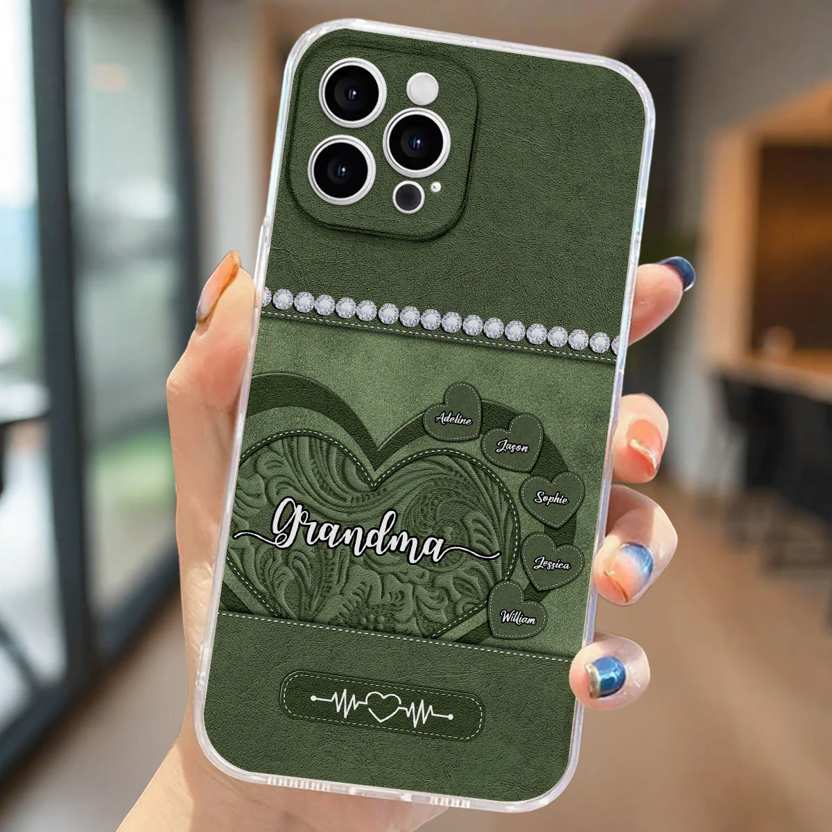 Floral Heart - Personalized Custom Phone Case - Image 3