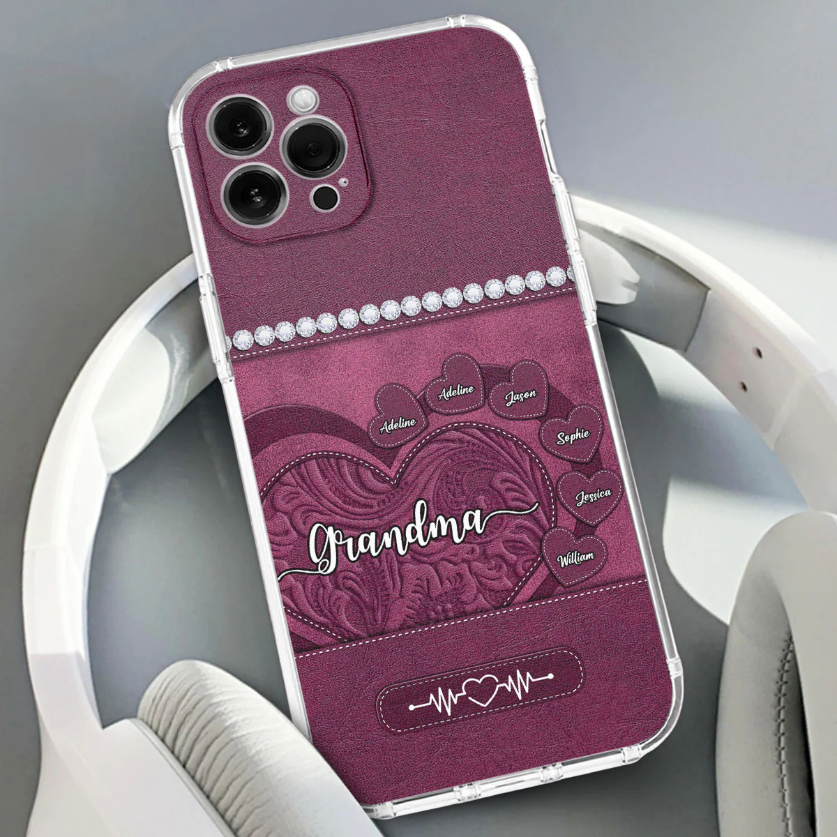 Floral Heart - Personalized Custom Phone Case - Image 4