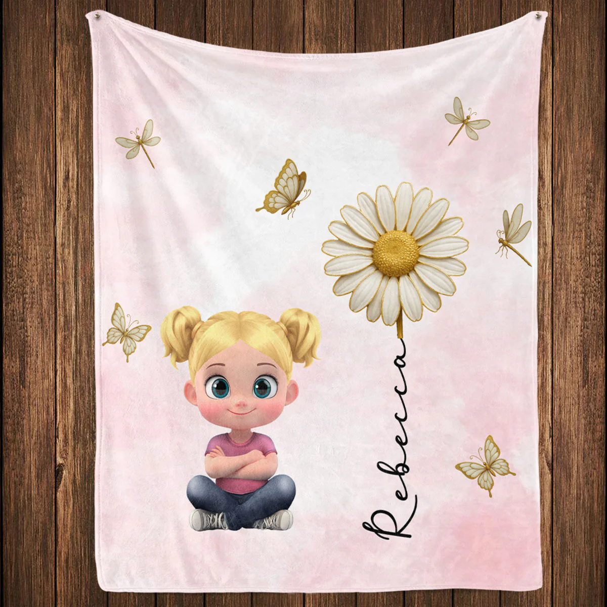Floral Soul - Personalized Custom Fleece Blanket - Image 4